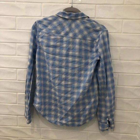 PAIGE button down plaid gingham shirt - Picture 3 of 9
